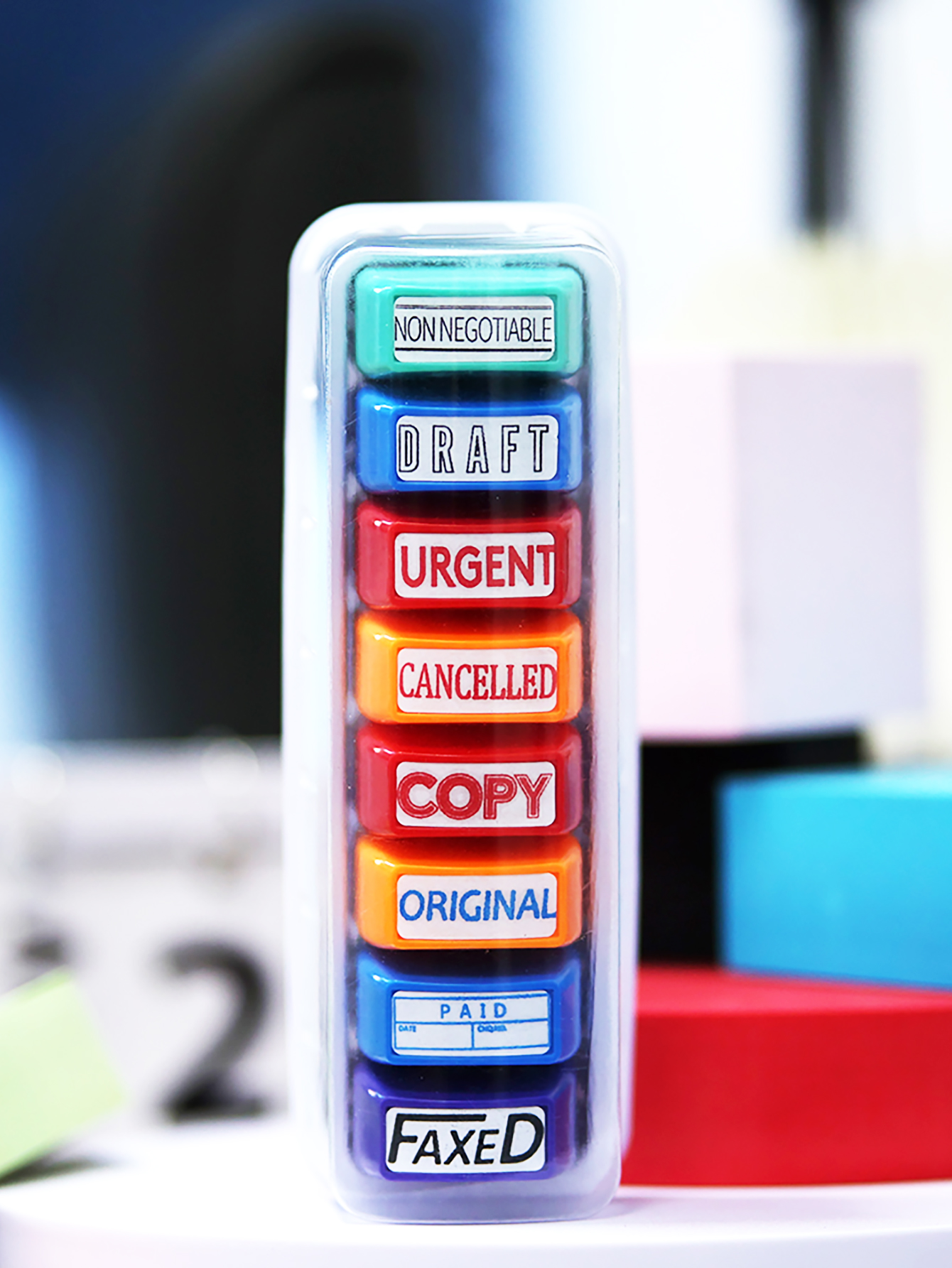 8 Office Stamp set Information - Self Inking Stamp บทวิจารณ์และราคา