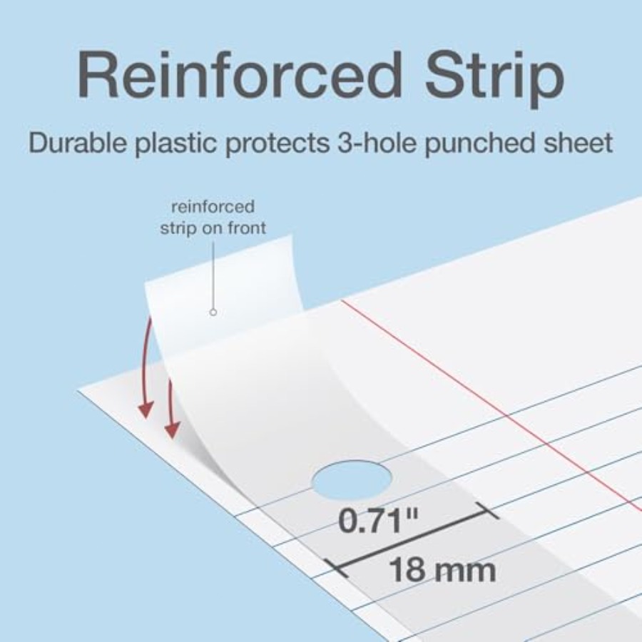 Reinforced Filler Paper, 8.5 x - Paper Punch 3 Hole บทวิจารณ์และราคา