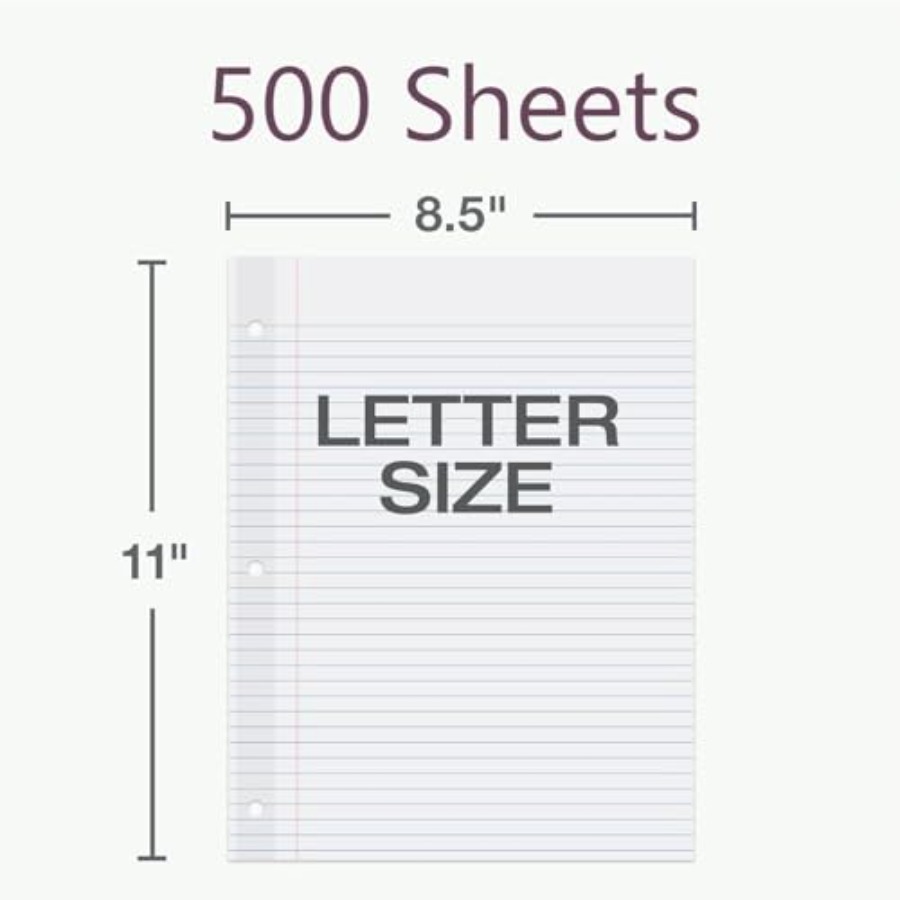 Reinforced Filler Paper, 8.5 x - Paper Punch 3 Hole บทวิจารณ์และราคา
