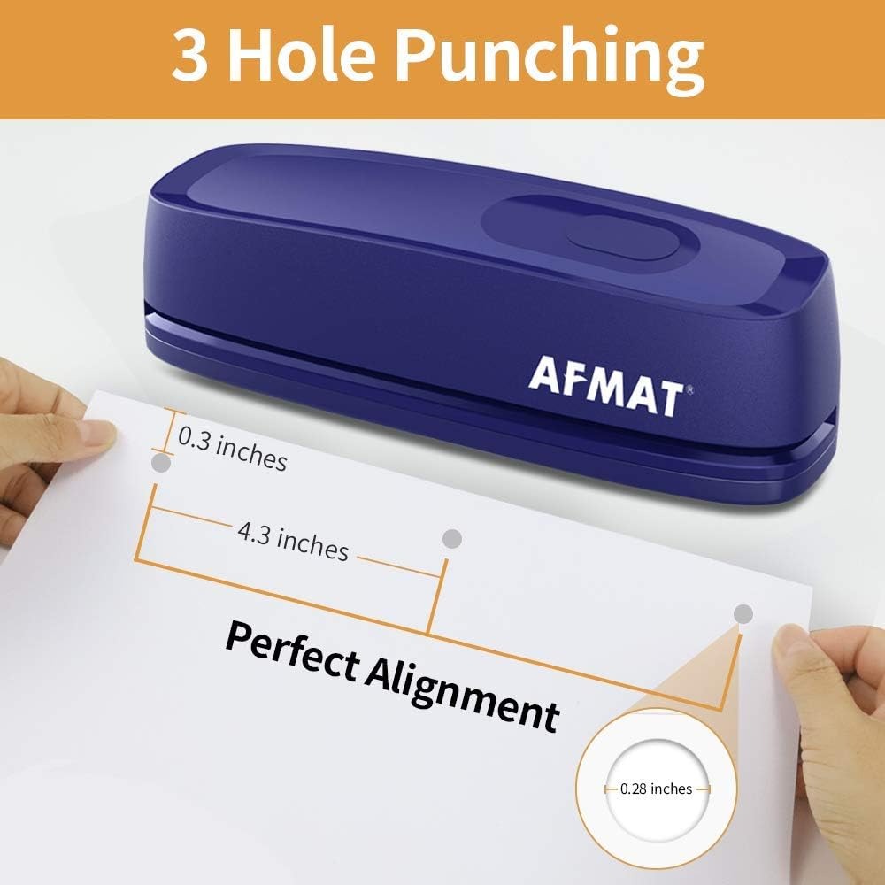 AFMAT 3 Hole Punch Heavy Duty, - Paper Punch 3 Hole บทวิจารณ์และราคา