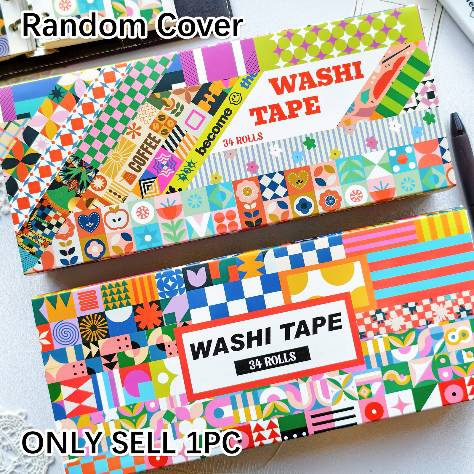 Random Cover 34 Rolls Aestheti - Washi Tape Set บทวิจารณ์และราคา