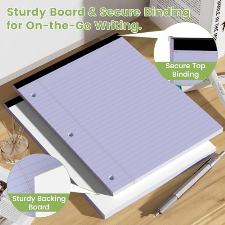 Legal Pads 8.5x11, Purple Lega - Paper Punch 3 Hole บทวิจารณ์และราคา