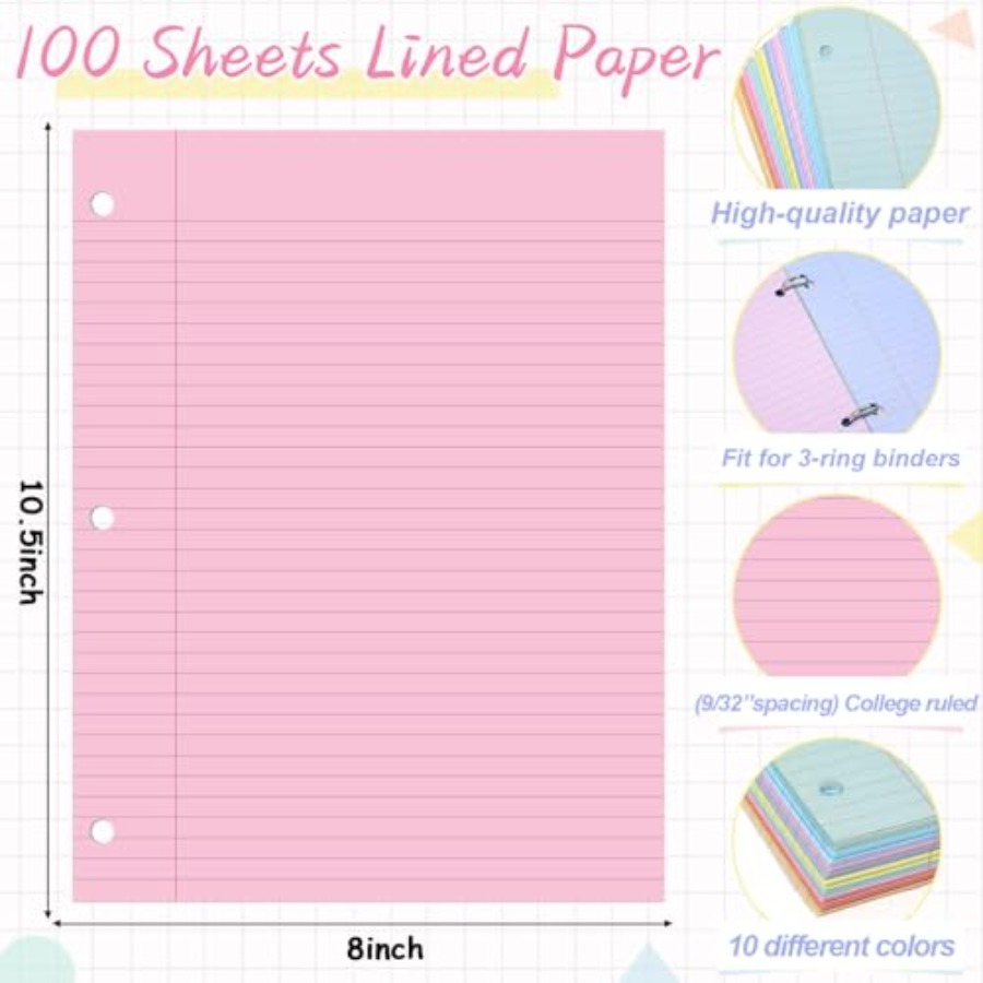 100 Sheets Loose Leaf Binder P - Paper Punch 3 Hole บทวิจารณ์และราคา