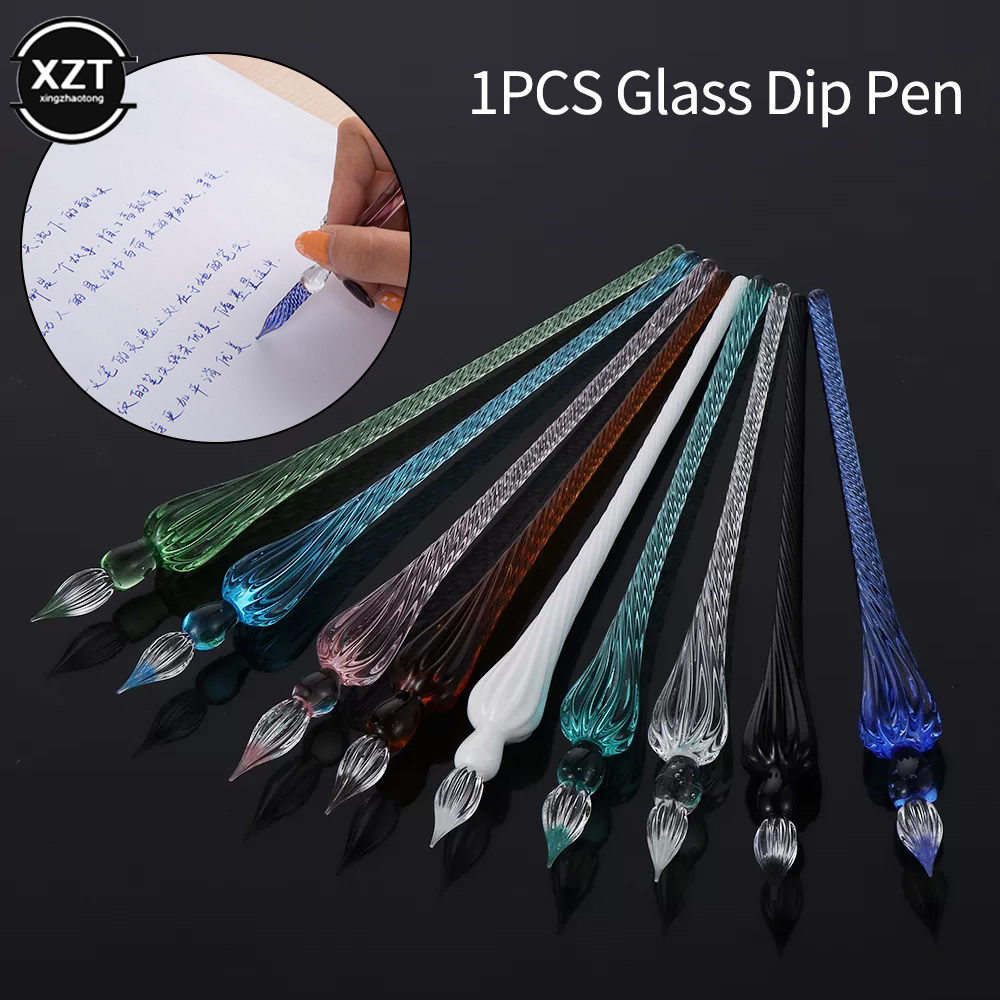 1Pcs new Vintage Glass Dip Dip - Fountain Pen Ink บทวิจารณ์และราคา